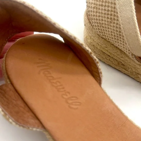 Madewell The Evelina Espadrille In Resourced Canvas In Cloud Lining Size 8 - Picture 12 of 16